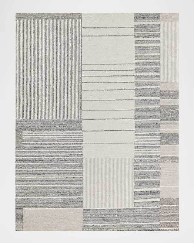Castine Hand-Tufted Silver Rug, 10' x 14'